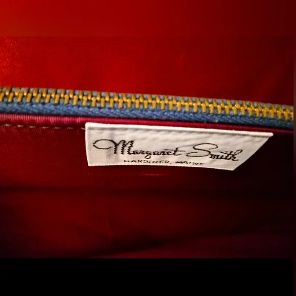 Handmade antique/vintage possibly silk Margaret Smith Patriotic bag - Picture 5 of 16